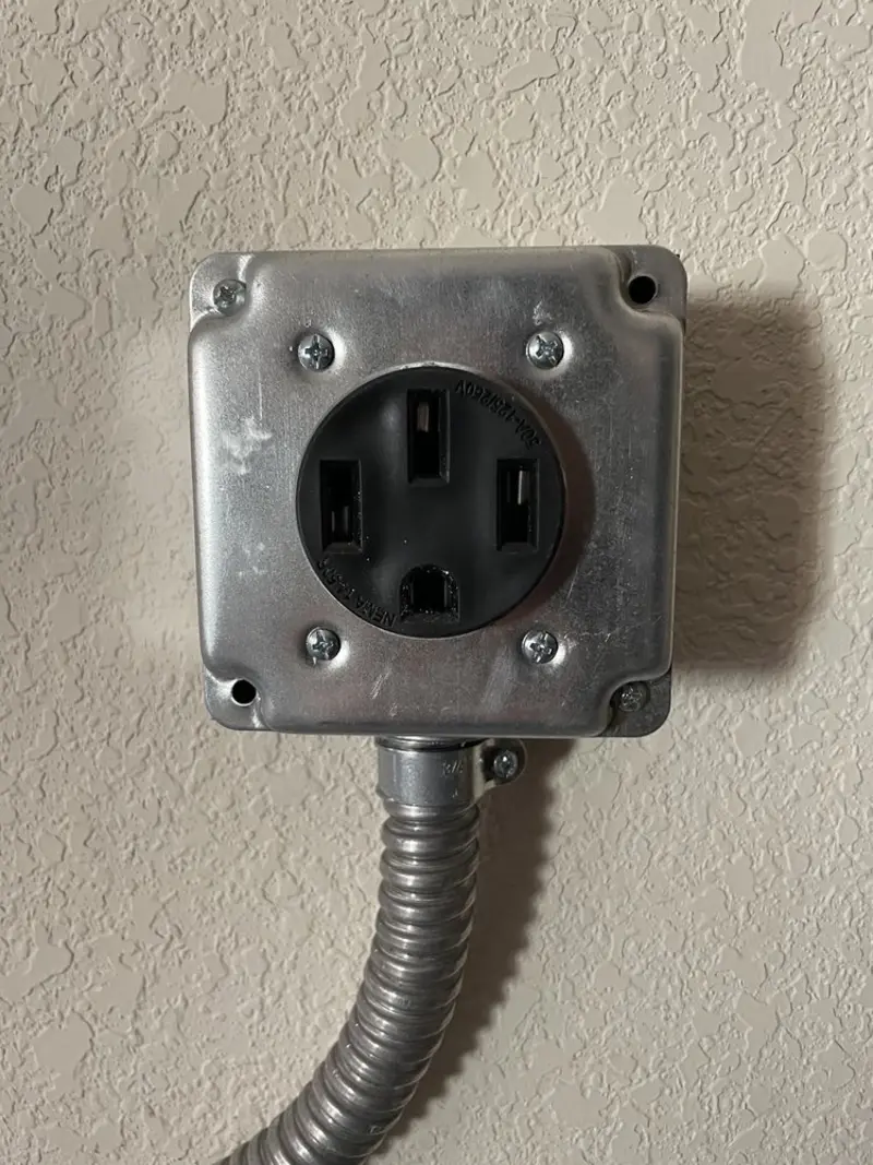 NEMA 14-50 outlet installed for Electrical Panel Upgrade in Palo Cedro